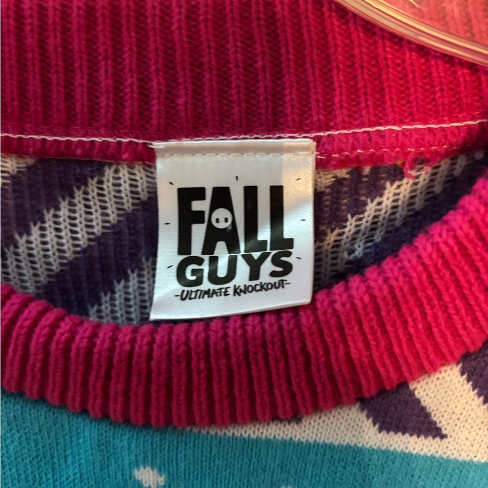 Fall Guys Numbskull Men's Colorful Crewneck Sweater NWOT - Picture 2 of 9